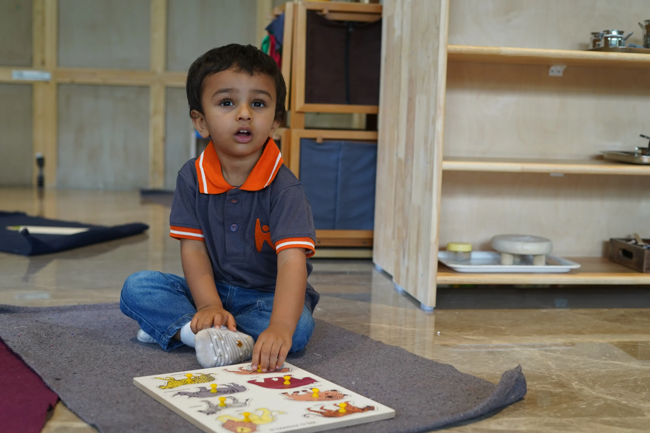 kids playing and learning in krityam montessori school and day care near manyata tech park