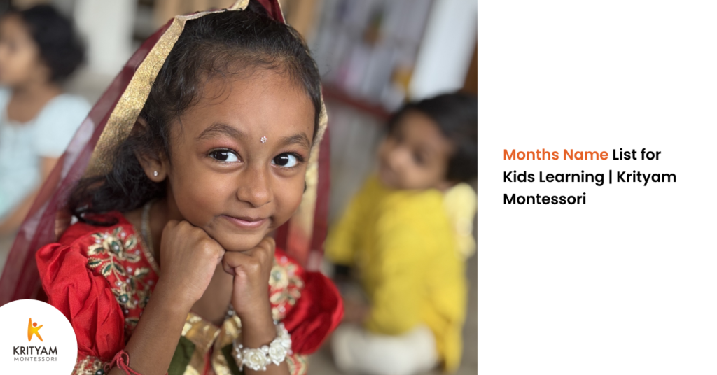 Months Name List for Kids Learning | Krityam Montessori